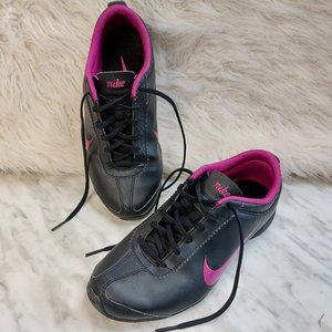 Nike Air 525734 Women's Black and Pink Trim Lace Up Running Shoes Sneaker 6.5